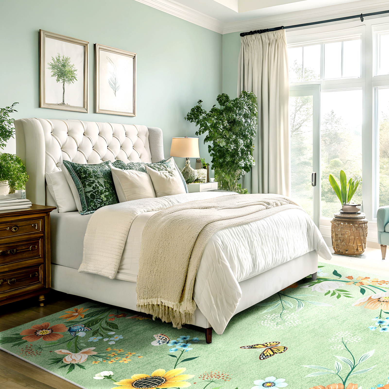 Butterfly Garden Rug - Living Room